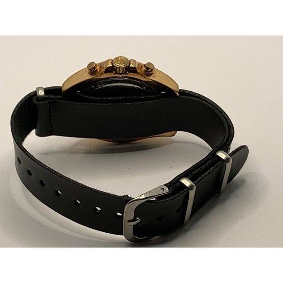Michael Kors MK6066 Women\'s Black Leather Analog R